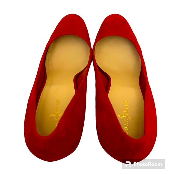 Cole Haan Nike air red suede pumps, size 9 - Picture 6 of 12